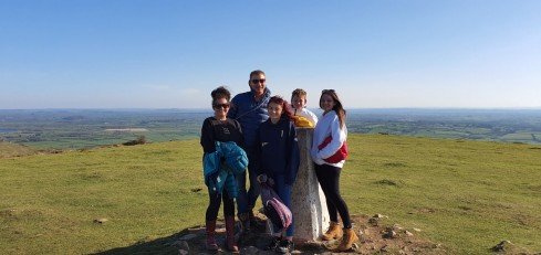 Jas and family on a walk