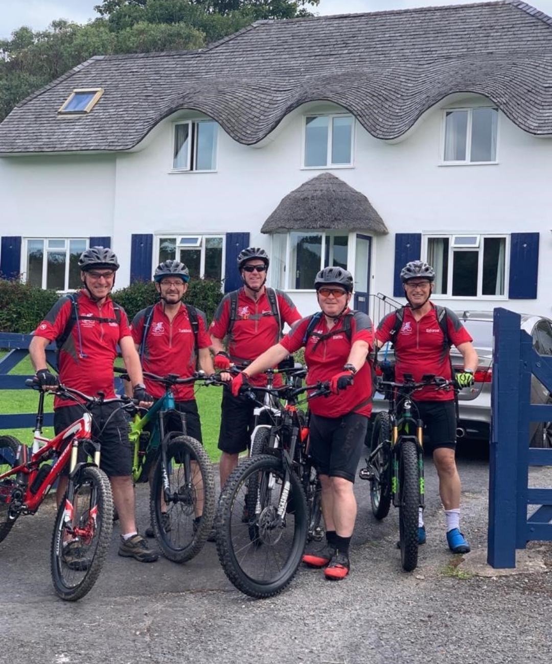 Tim and his cycling group