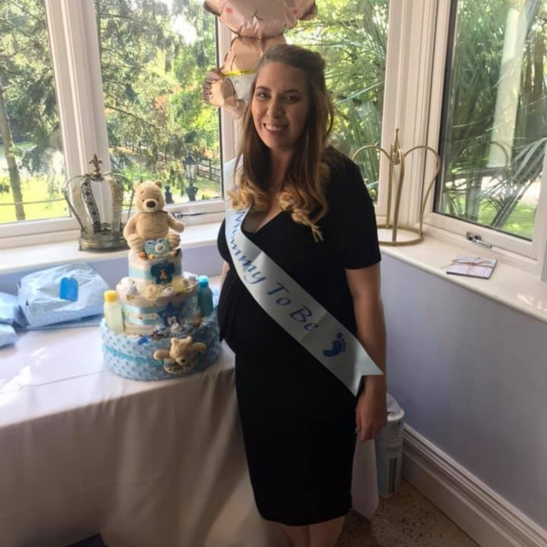 Paige at her baby shower