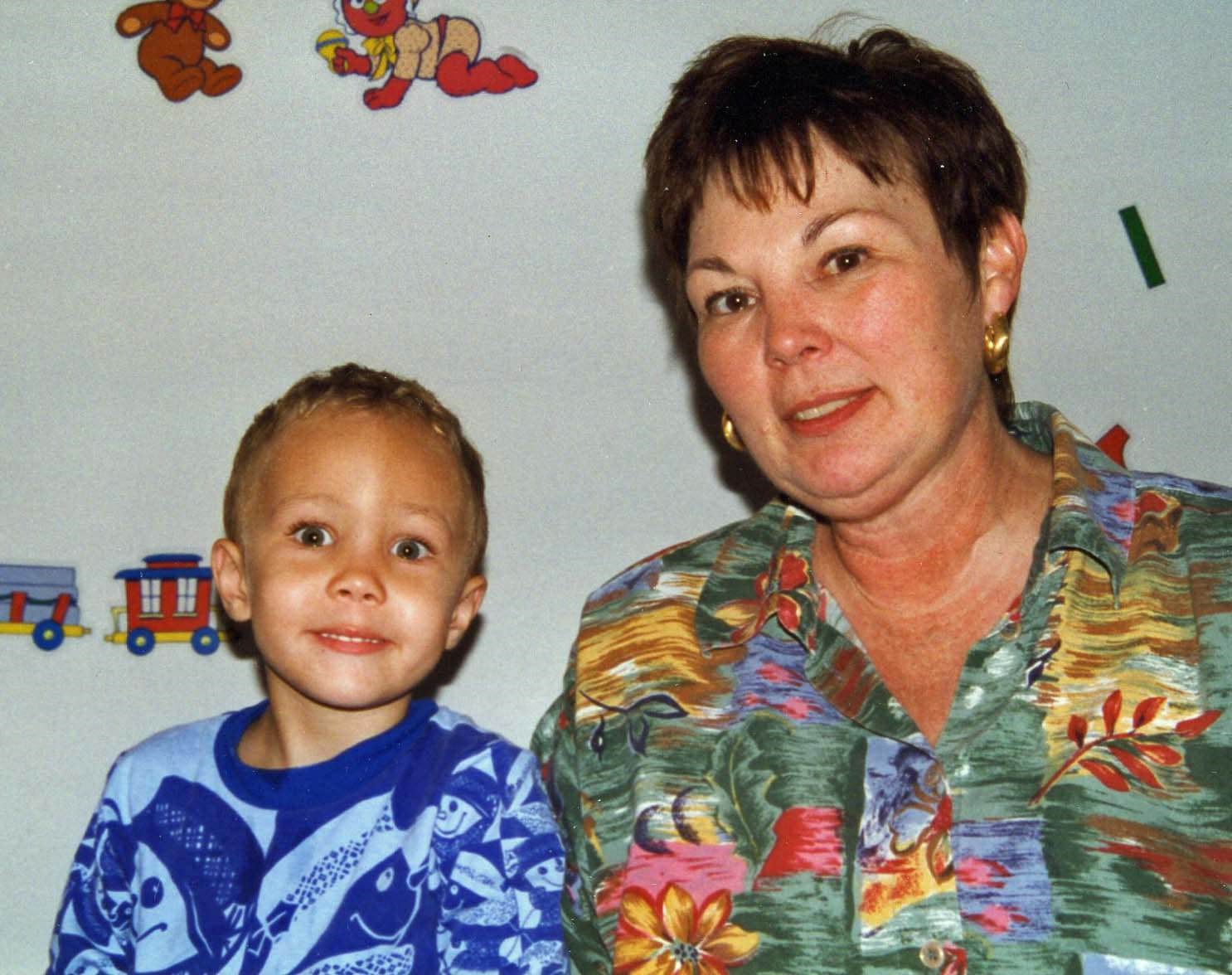 Carolyn with her young grandson