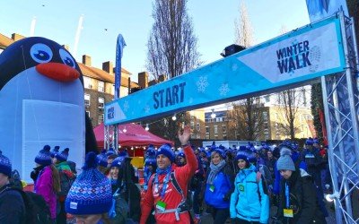 Winter walks start line