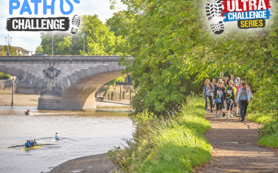Group walking along the thames path