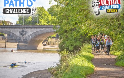 Group walking along the thames path