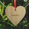 Wooden heart on a Christmas tree
